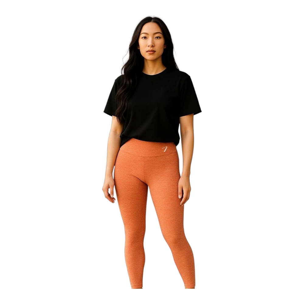 Gymshark Orange Leggings High-Waisted Fitted‎